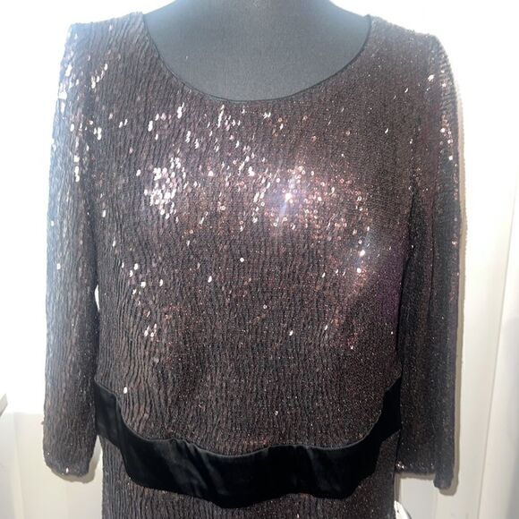 NWT A.B.S By Allen Schwartz Bronze Gown - Picture 3 of 7